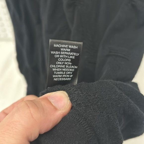 Gianni Bini Rouched Sweater 3/4 Sleeve Fitted Black Dress Size S - Picture 8 of 8